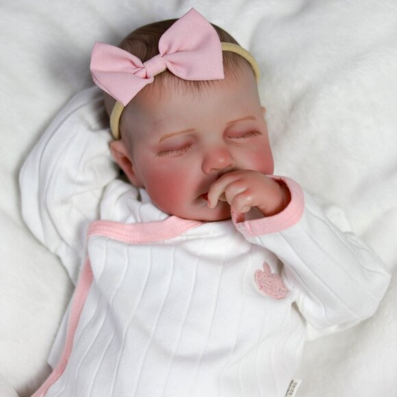 Handmade Realistic Reborn Baby Dolls Vinyl Silicone Newborn Doll Real Girl Gift - Picture 5 of 8